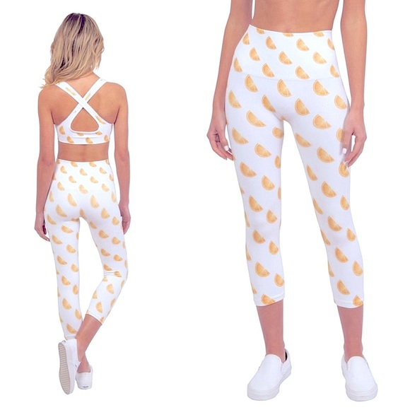 Morgan Stewart Sport Tangerine Active Leggings - Picture 2 of 4